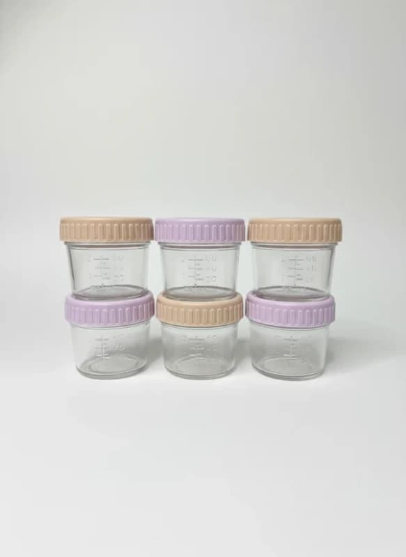 Meadow Lane Glass Baby Food Storage Jars 12 Pack