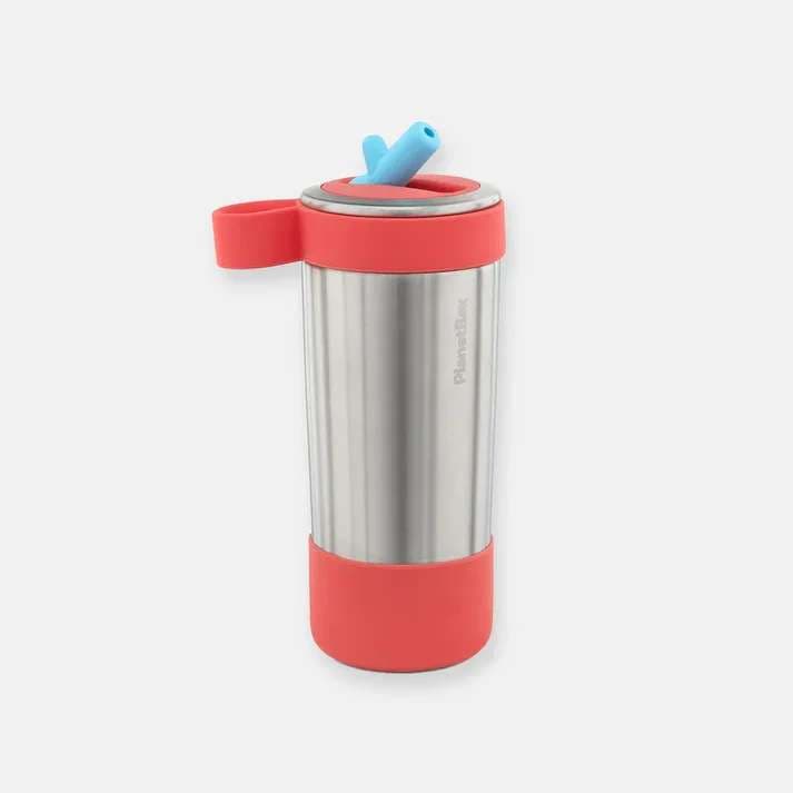 PlanetBox Glacier Sippy Straw Water Bottle