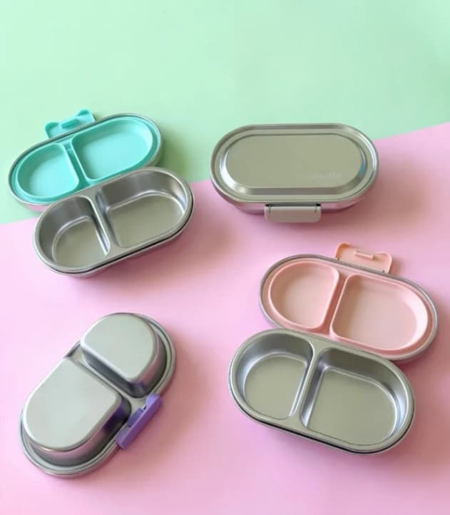 Kaally Snack Box (2 Compartment Stainless Steel)