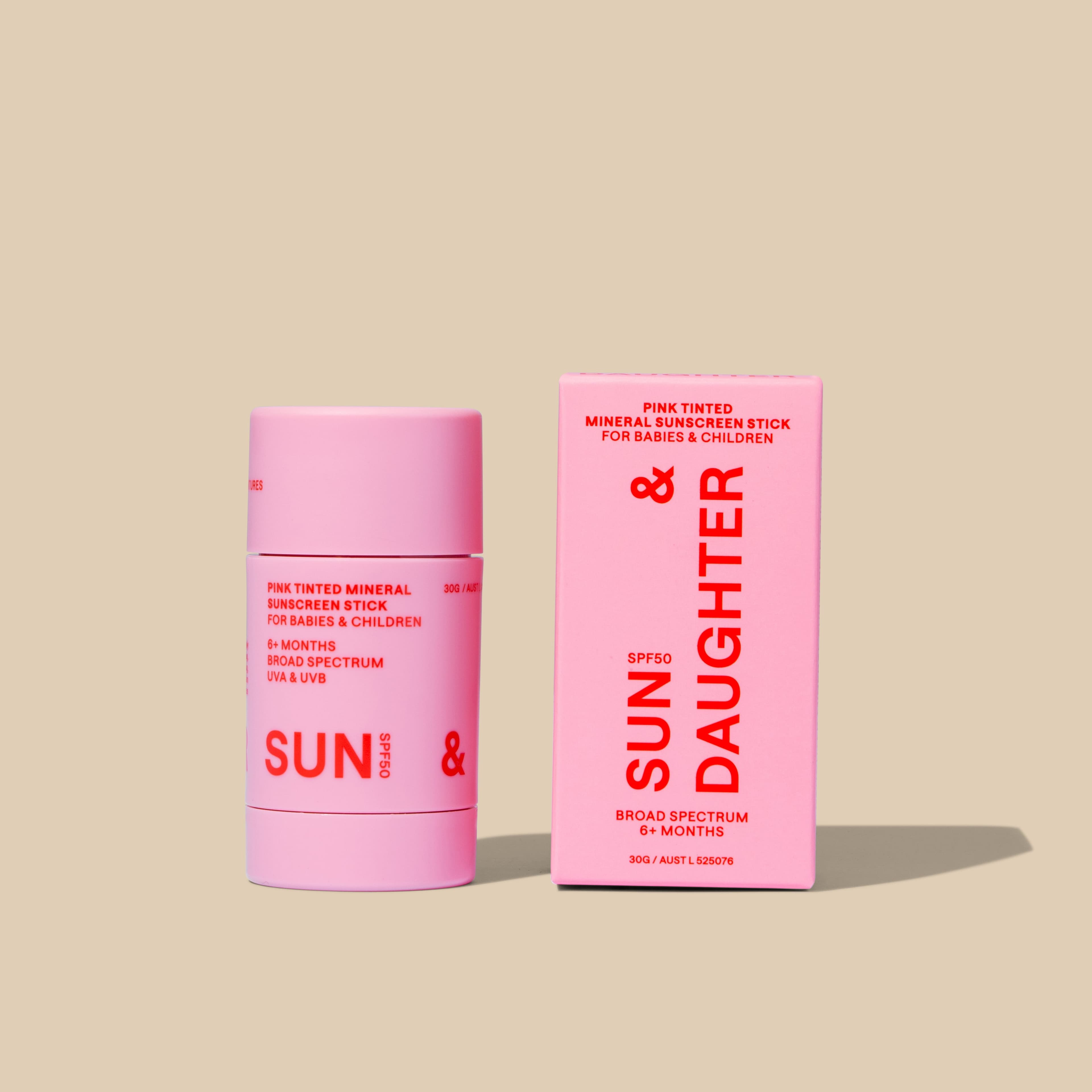 Sun and Daughter Pink Mineral Sunscreen Stick